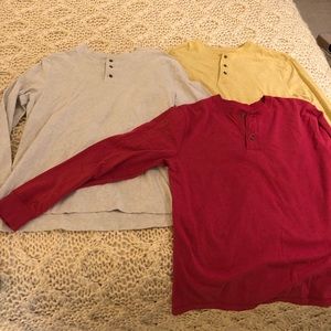 Lot of 3 men’s long sleeved shirts